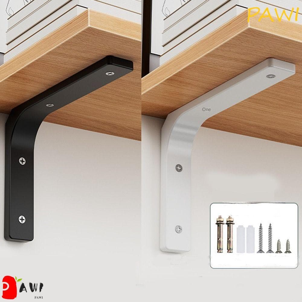 PAWI 2pcs Suporte De Prateleira , Espessado Em Forma De L , Pesado Triangular Fixo Montado Na Parede