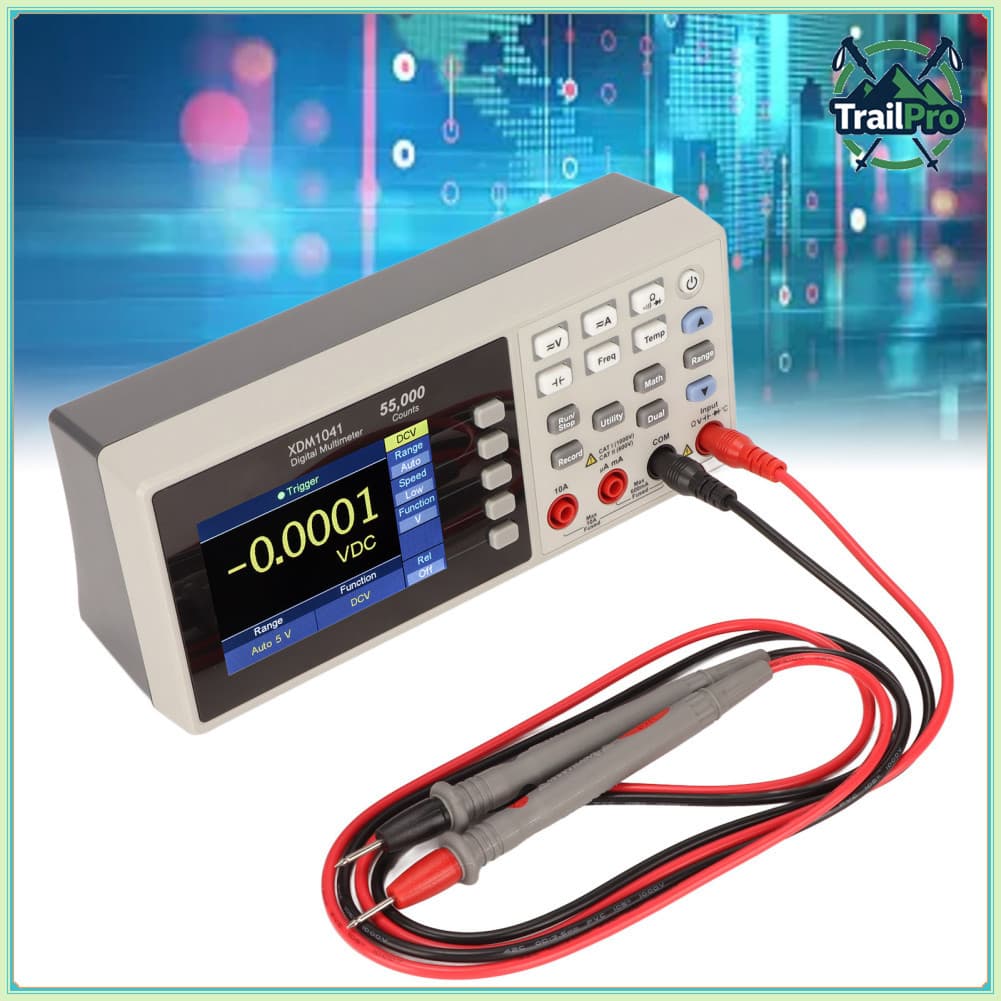 TrailPro Multímetro portátil AC 90 a 240V Desktop LCD Multímetros multitestadores digitais com economia de dados de