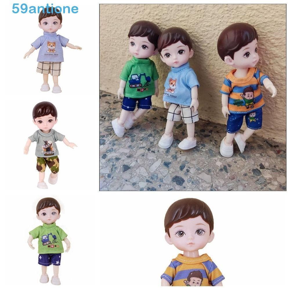 Boneca BJD De 16cm , Com 13 Bonecas Articuladas Roupas Dobradiça De Olhos Amarelos Azuis