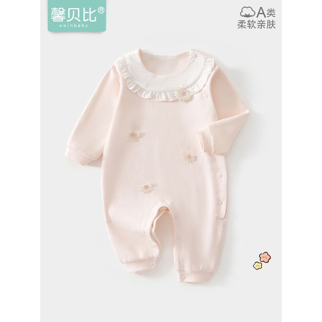 Xin bebê menina macacão de manga comprida primavera outono roupas de bebê bonito macacão princesa passeio roupas de outo