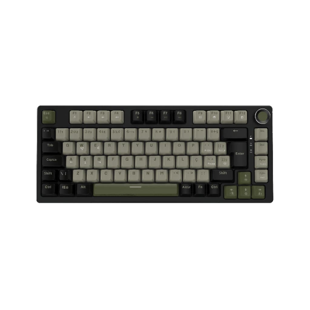 Teclado Gamer Mecânico PCYes Arkeum Cammo Edition 75%, Led Green, Switch Outemu Red AKCM75RBR