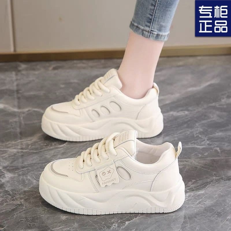 [Oferta especial de vendas diretas da fábrica] Sapatos brancos 2025 Calçados esportivos femininos confortáveis combinado