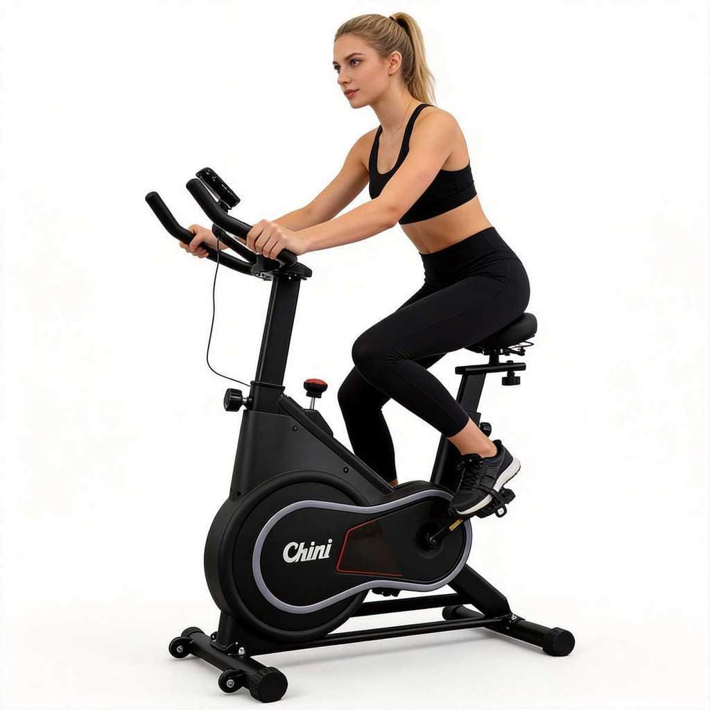 Bicicleta Spinning Ergométrica Fitness 120kg Banco Ajustável Sistema Silencioso