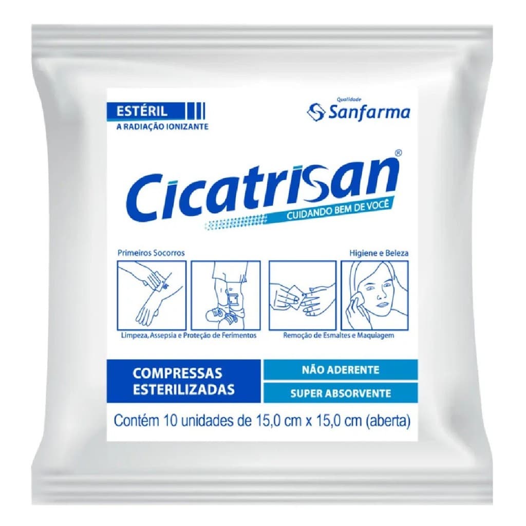 kit 40 compressa esteriliada nao aderente esteril 15x15cm aberta curativos primeiros socorros