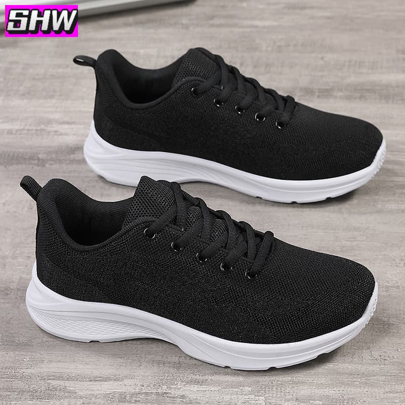 Moda feminina sapatos esportivos novos sapatos esportivos casuais ao ar livre Jogging malha respirável tênis Preppy