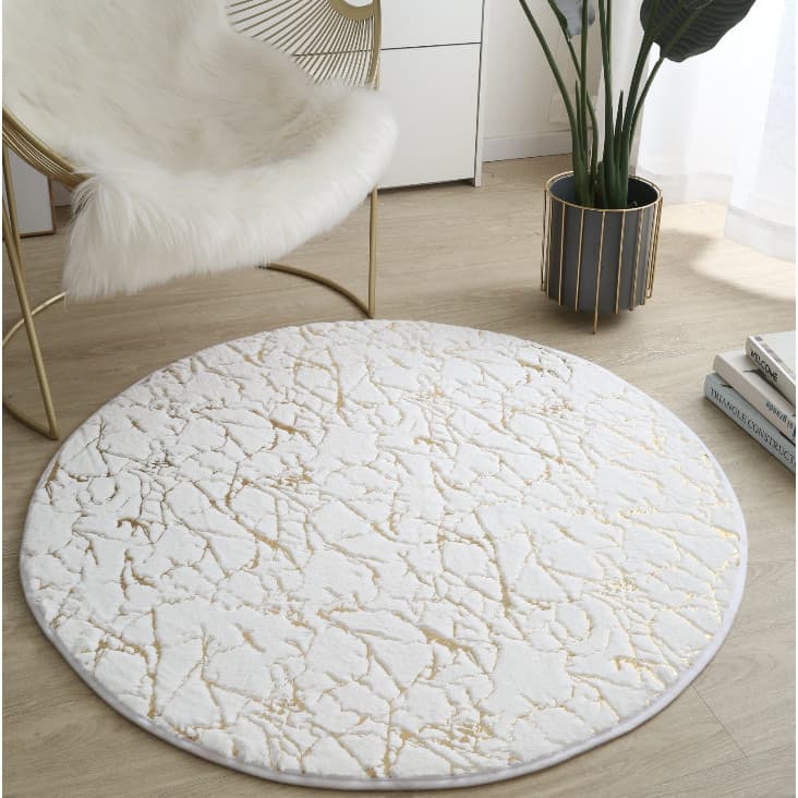 Novo cabelo de coelho dourado tapete textura de mármore tapete de banheiro antiderrapante absorvente quarto sala de esta