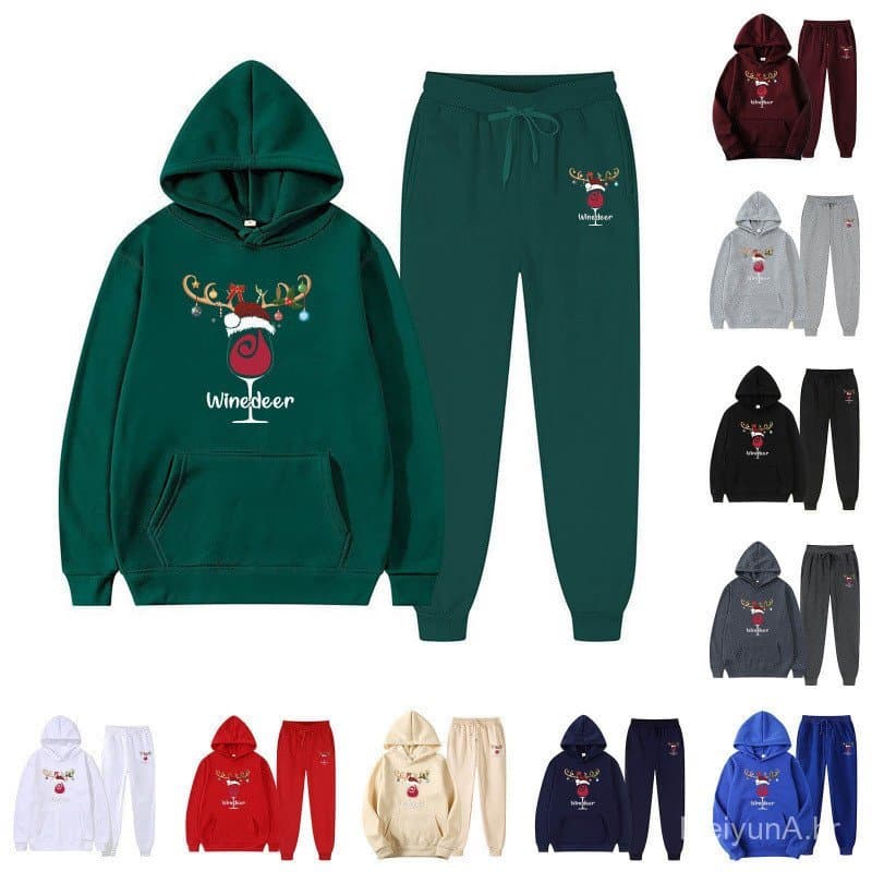 Conjunto de roupas masculinas, moletom de pulôver para comércio exterior, conjunto esportivo, moletom masculino de lã ve