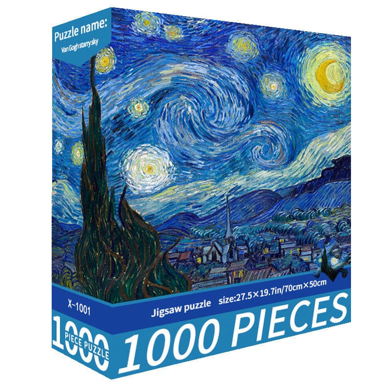 Starry Sky 1.000 peças quebra-cabeça de papel brinquedos educativos para adolescentes, brinquedos divertidos desafiados,
