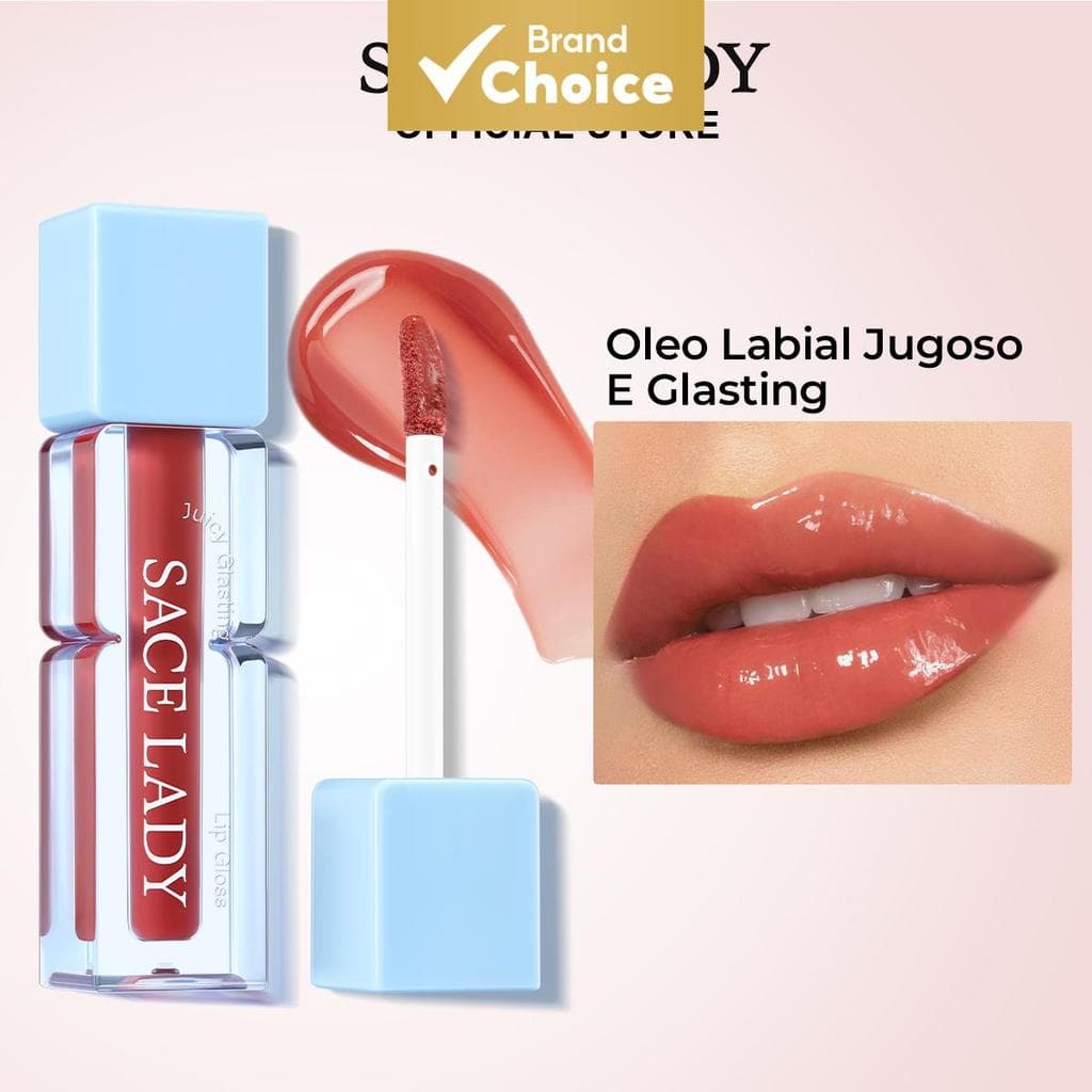 SACE LADY BR Juicy Glasting Brilho Labial Altamente Pigmentado Batom Líquido Matte Hidratante de Longa Duração Maquiagem