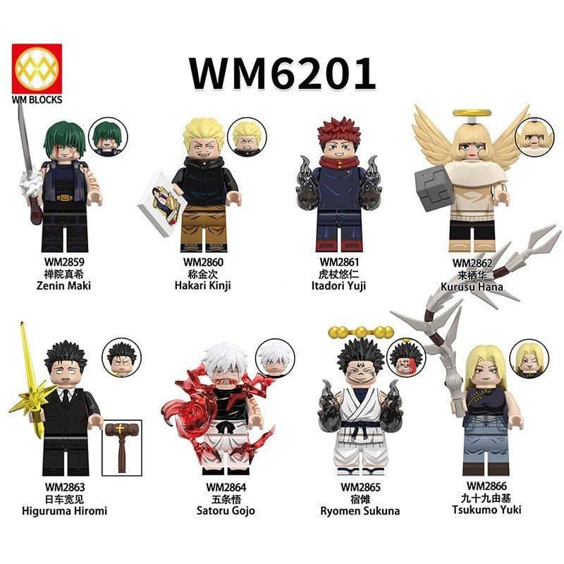 Blocos de Montar Lego Gojo Satoru Nuo Knotweed Nuo Spell Series Modelo Artesanal Minifigura Educação Científica para Men