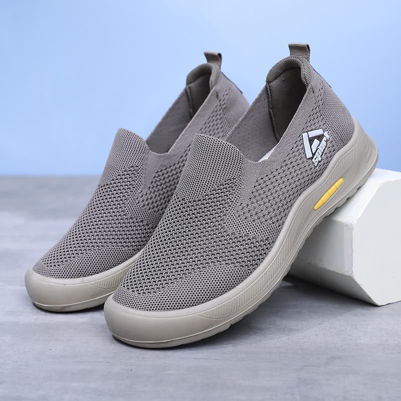 Calçados esportivos masculinos confortáveis e respiráveis de sola grossa, sapatos leves antiderrapantes para pais ao ar 