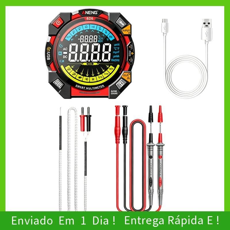- joyce 626 Multímetro 6000 Contagens Testador De Tensão Com Display Digital Carregamento USB