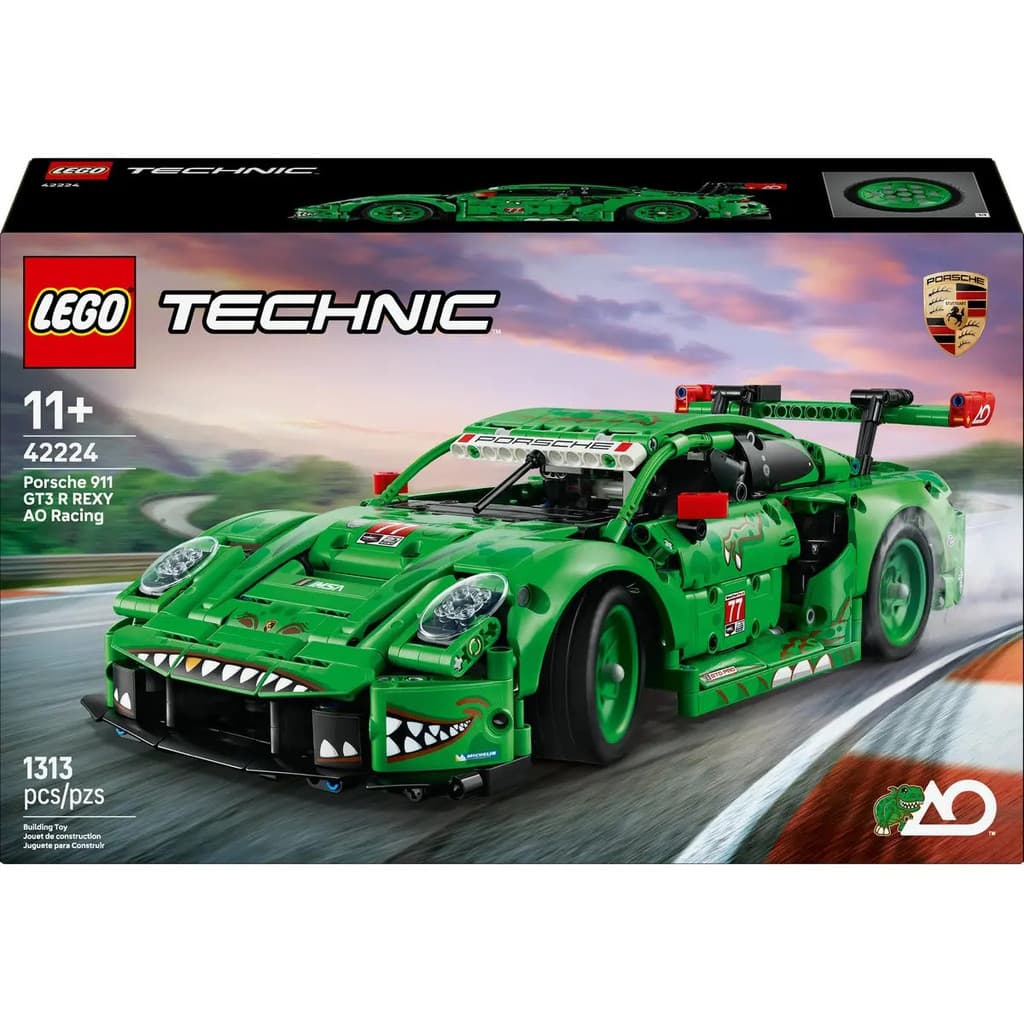 LEGO Technic 42224 Porsche 911 GT3 R REXY Racing 1313 Peças Carro de Corrida para Montar e Colecionar