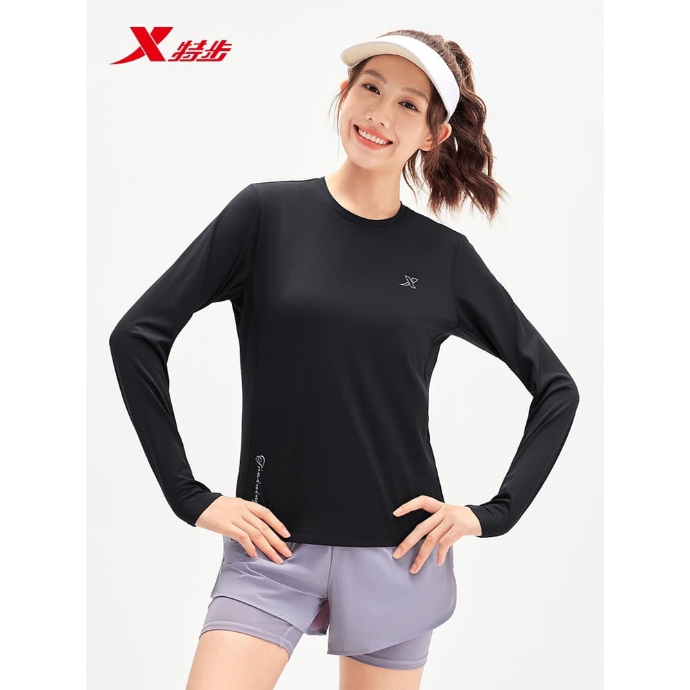 Tebu camiseta de manga comprida feminina 2026 outono novo estilo fino-ajuste roupas de Fitness Casual feminino de secage