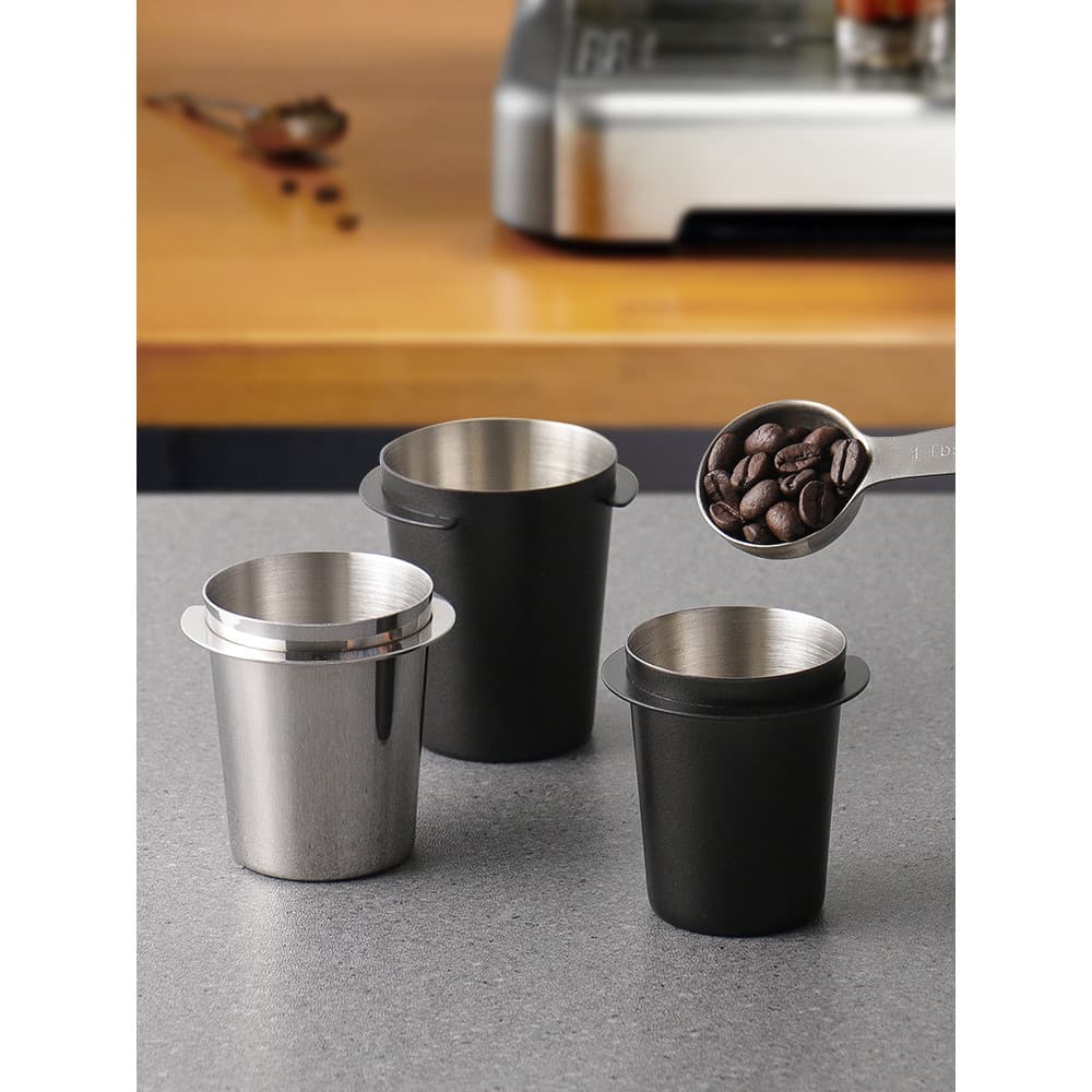 Copo de pó para máquina de café em aço inoxidável 304, copo de medição de grãos de café recém-moído, copo de cheiro 51/5