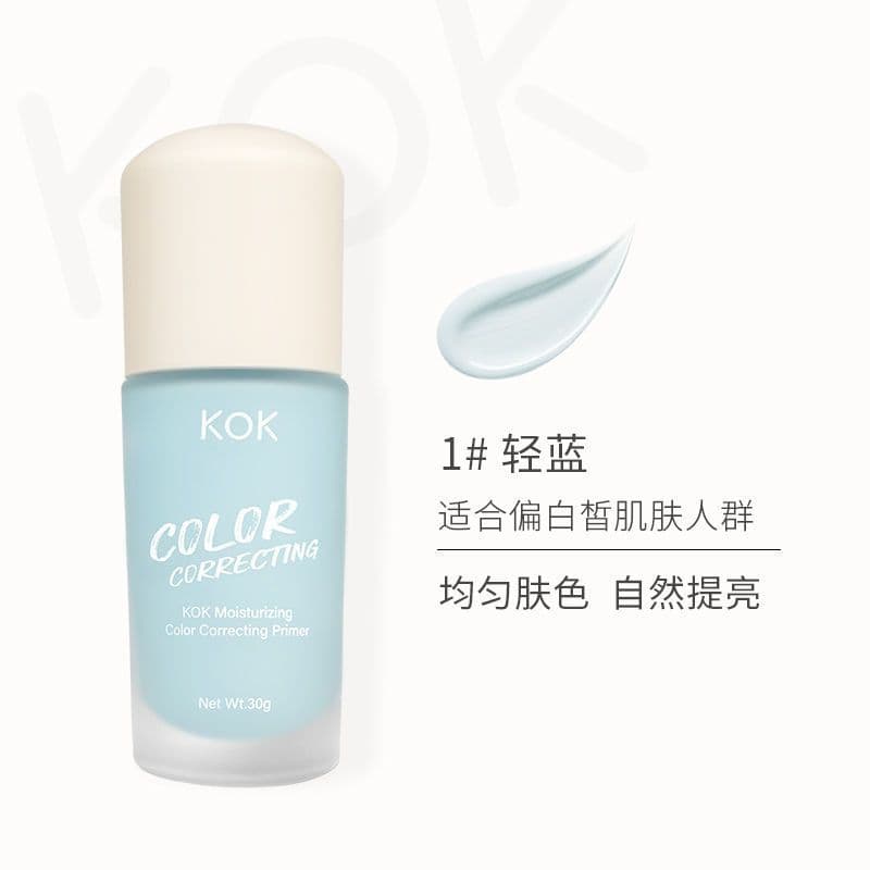 ❤Novidades❤❤ KOK base creme base líquida primer antes da maquiagem iluminar o tom da pele hidratante corretivo primer cr