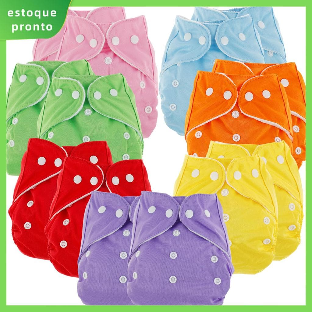 14 Pçs Fraldas De Pano Do Bebê Ajustável Lavável Reutilizável Recém-Nascido Para O SHOPSKC1588