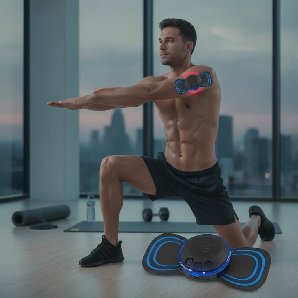 Massageador Terapêutico Elétrico Portátil Recarregável Bivolt | Alívio Muscular Corporal Comple