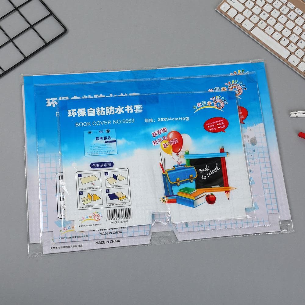 Bolsa de couro autoadesiva para notebook, livro, filme de couro para notebook, engrossado, transparente, estudantes da e