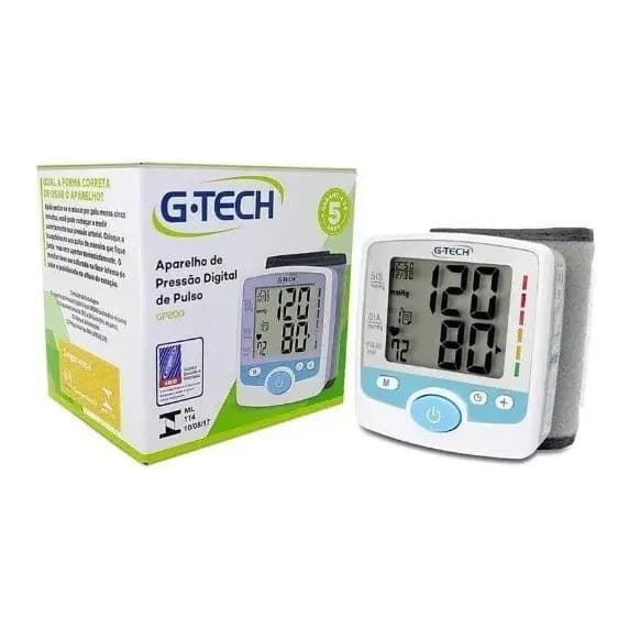 Aparelho de Pressão Arterial Digital de Pulso G-Tech GP200
