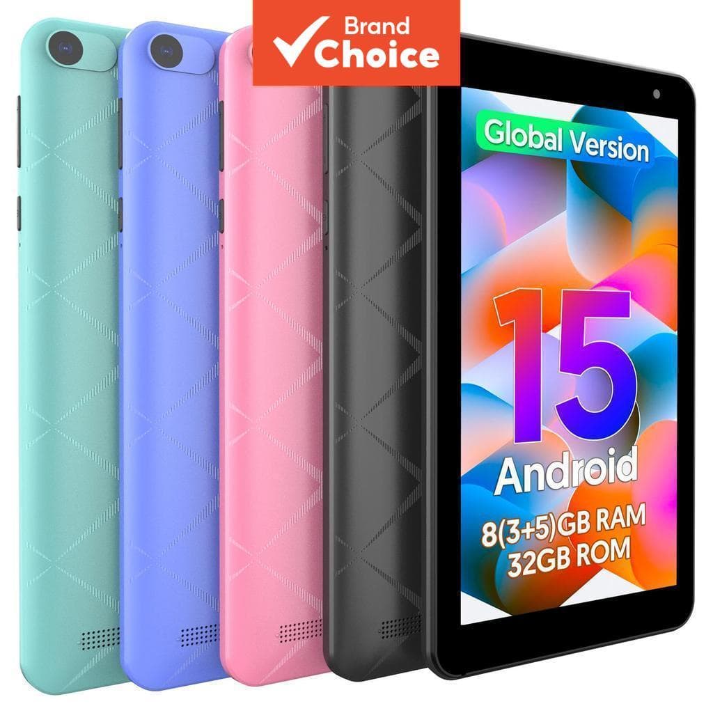 Versão global de tablet de 7 polegadas, novo/original/lacrado, Android 15, 8 (3+5) GB de RAM + 32GB de armazenamento,