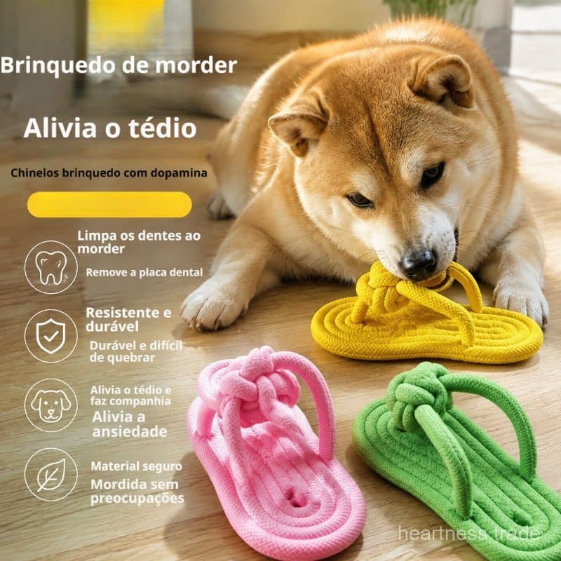 Corda de cachorro mastigar brinquedo corda de cachorro mastigar brinquedo chinelos brinquedo resistente à mordida Molar 