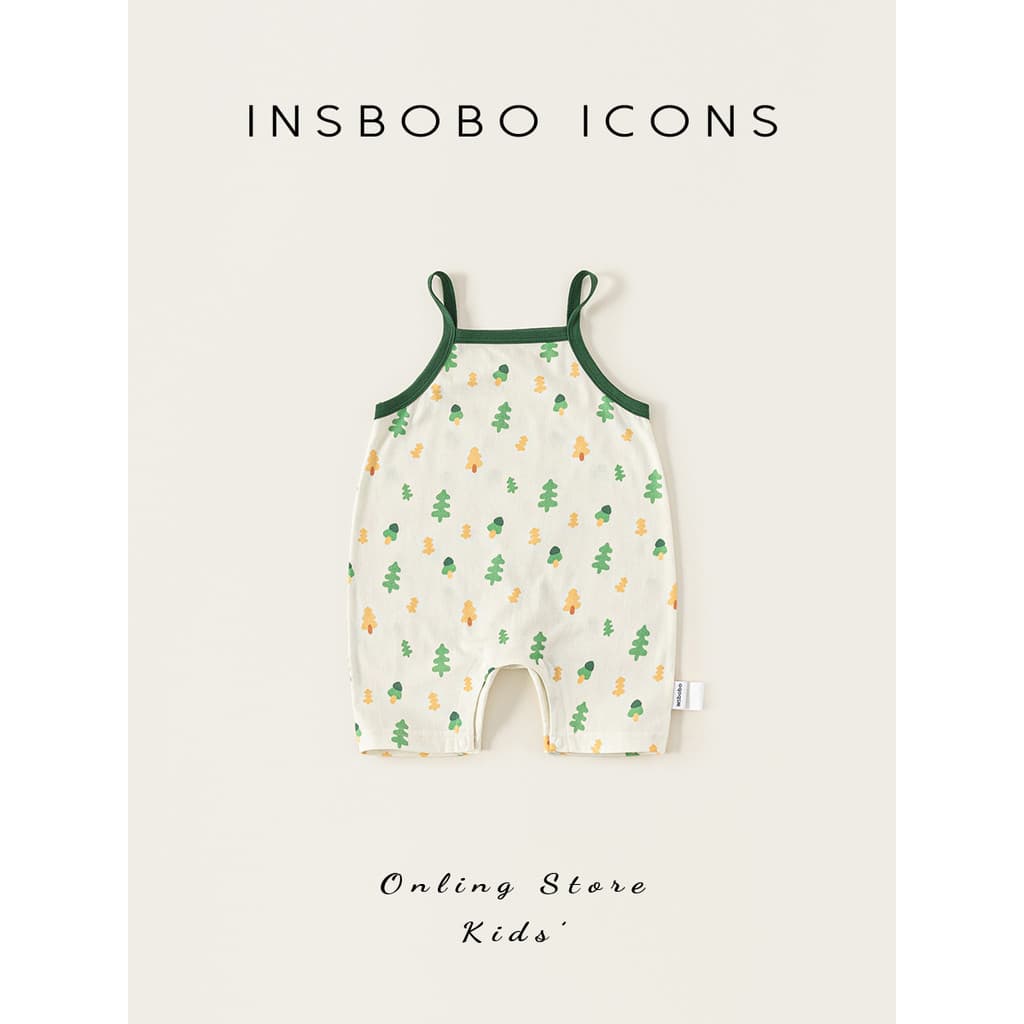 INSbobo roupas de bebê 2026 verão novo estilo bebê menino macacão bebê menina estilingue macacão pequeno fresco