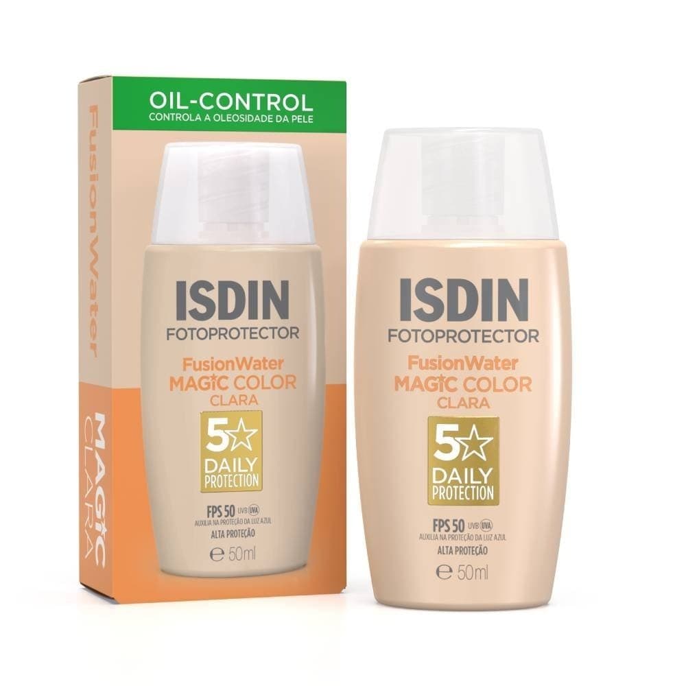 Protetor Solar Facial Isdin Fusion Water 5 Stars Color Fps50 - Cor Média 50ml