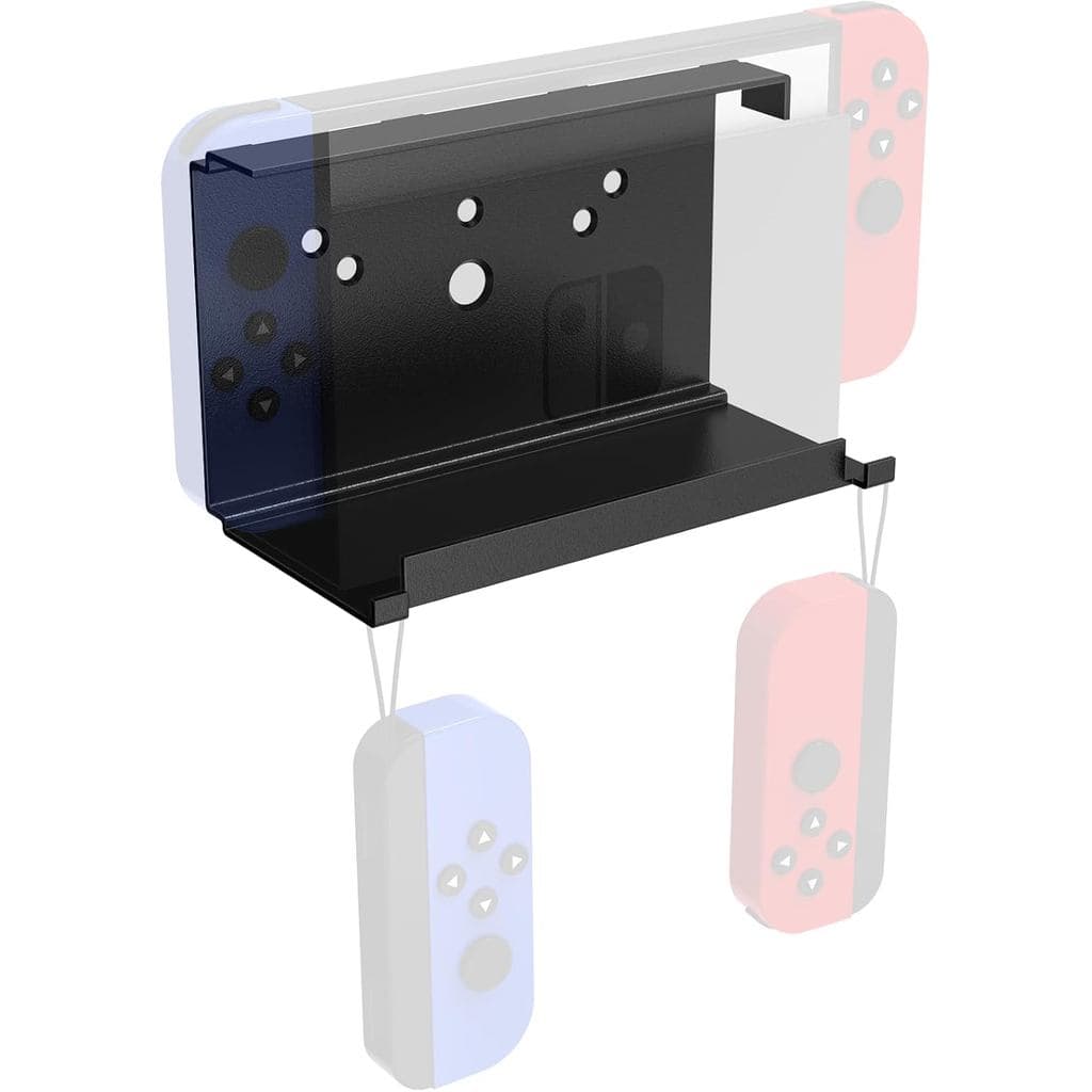 Suporte de Parede Compatível com Nintendo Switch 1 e OLED, Prateleira e Suporte de Metal para Console Nintendo Switch co