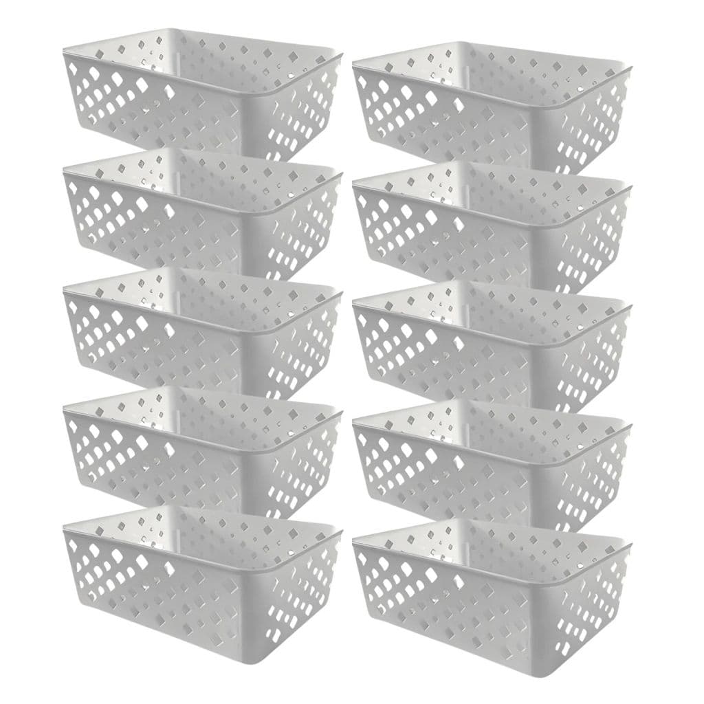 Kit 6/10 Organizador Gaveta Cesto Maquiagem Banheiro Cozinha Multiuso Modular Geladeira