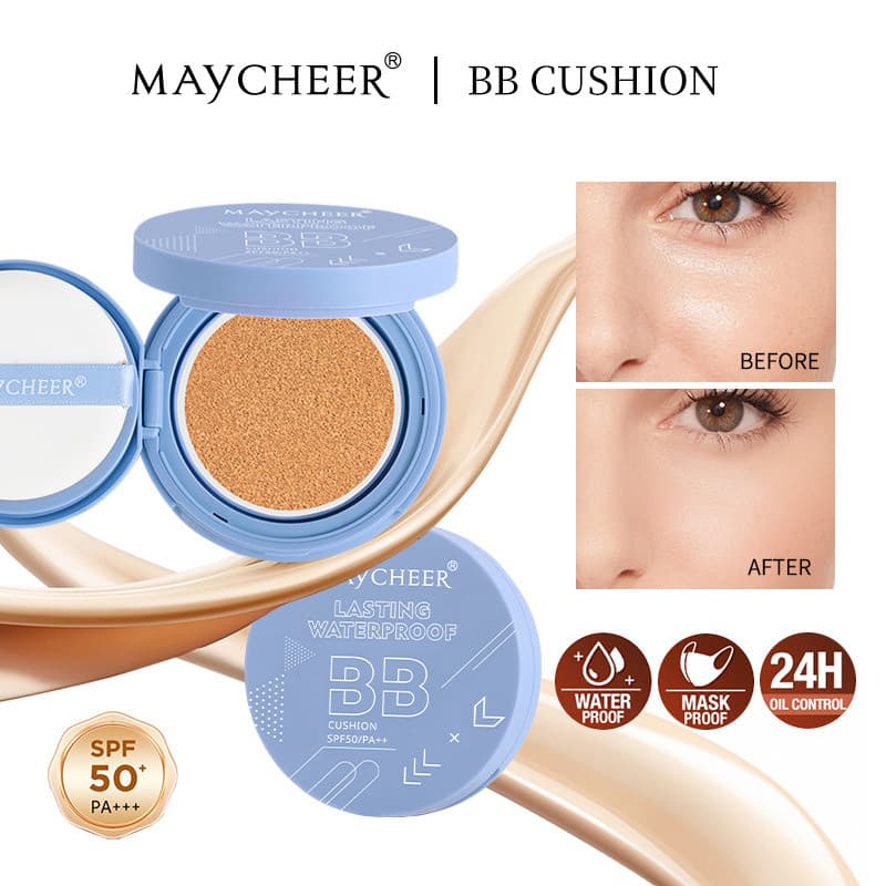 MAYCHEER Almofada Segurando Maquiagem Corretivo Base Líquida Retoque Almofada de Tom de Pele Hidratante Maquiagem Nua Se
