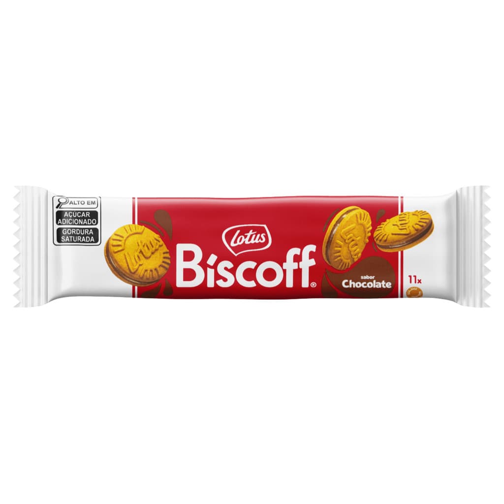 Bolacha Belga Lotus Biscoff Recheada com Chocolate 110g Crocante Sabor Caramelizado Importada