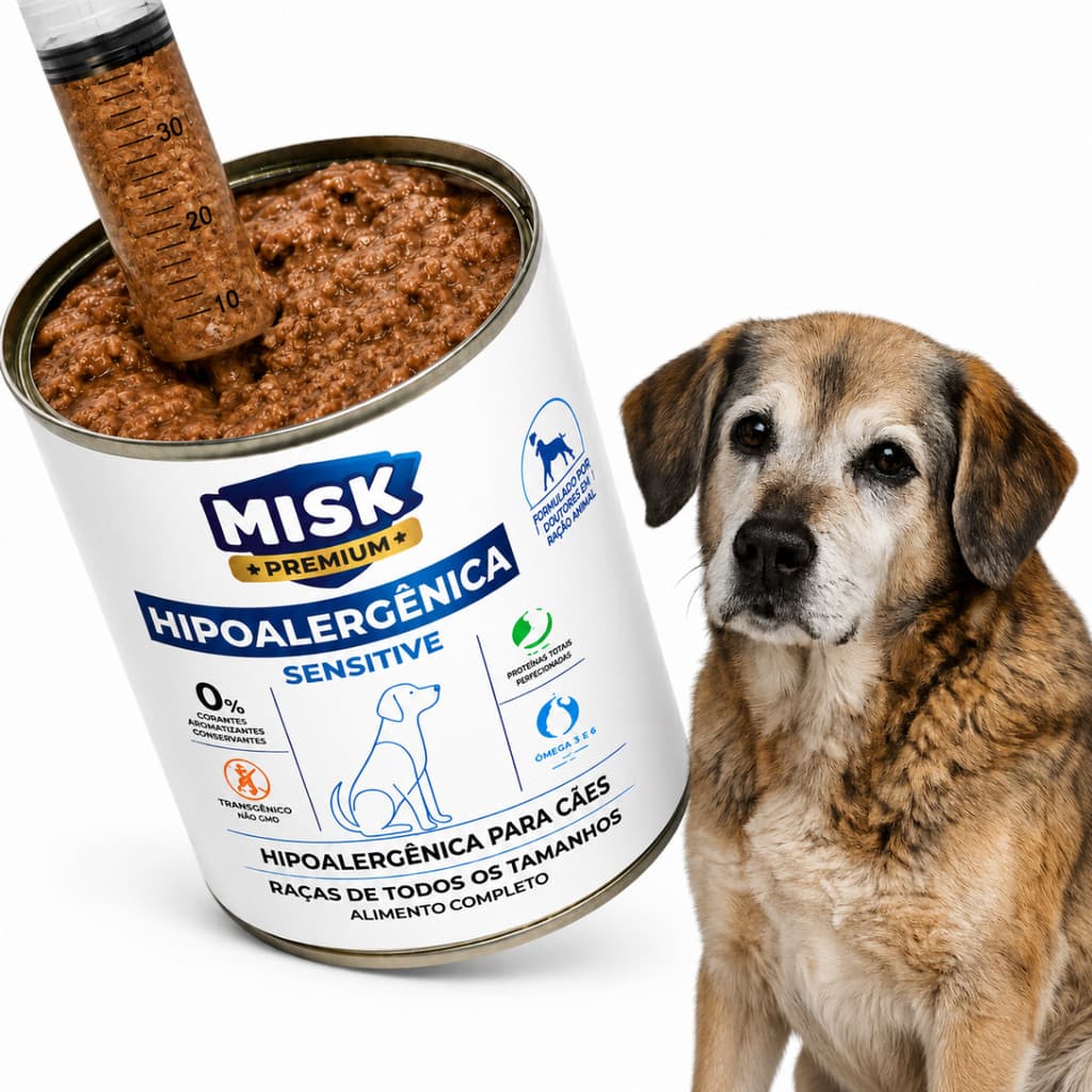 Ração Úmida 280g Para Cachorro Misk Premium Diet Sensível Hipoalergênica Cães Com Alergias Pet