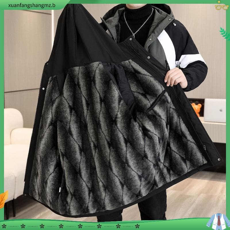 Forro de lã masculino engrossado casaco jaqueta primavera outono inverno novo estilo roupas masculinas com capuz Casual 