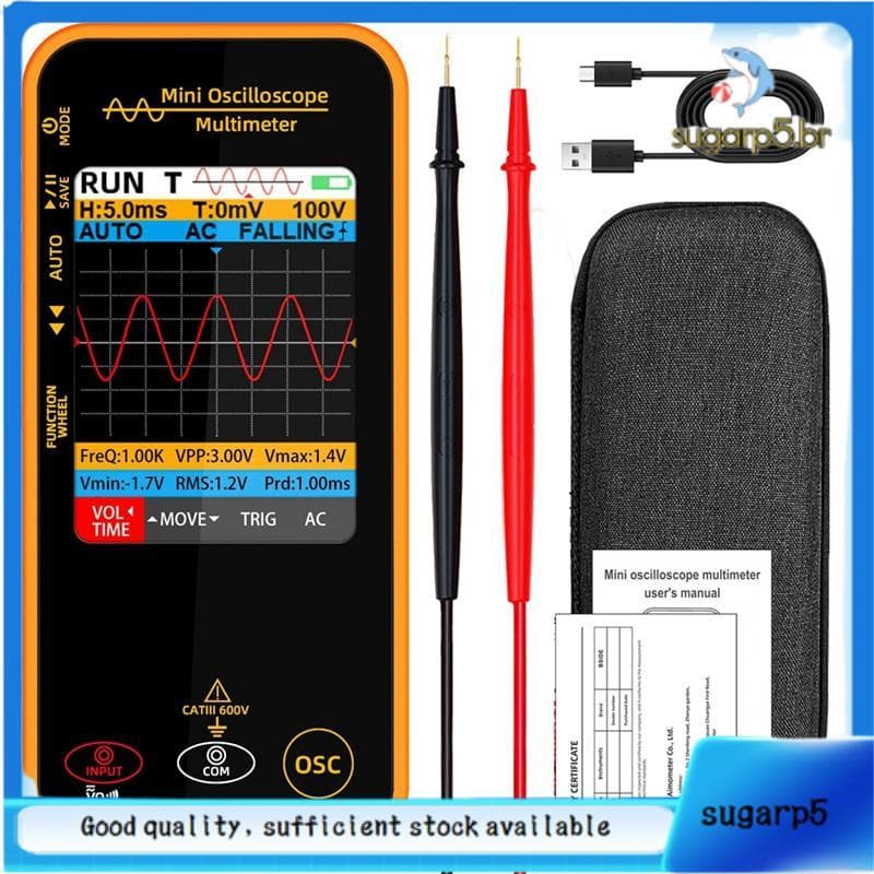 Multímetro Digital Alto Osciloscópio Display Gráfico Multitester Resistência Tensão Capacitância Hz Testador De Continui
