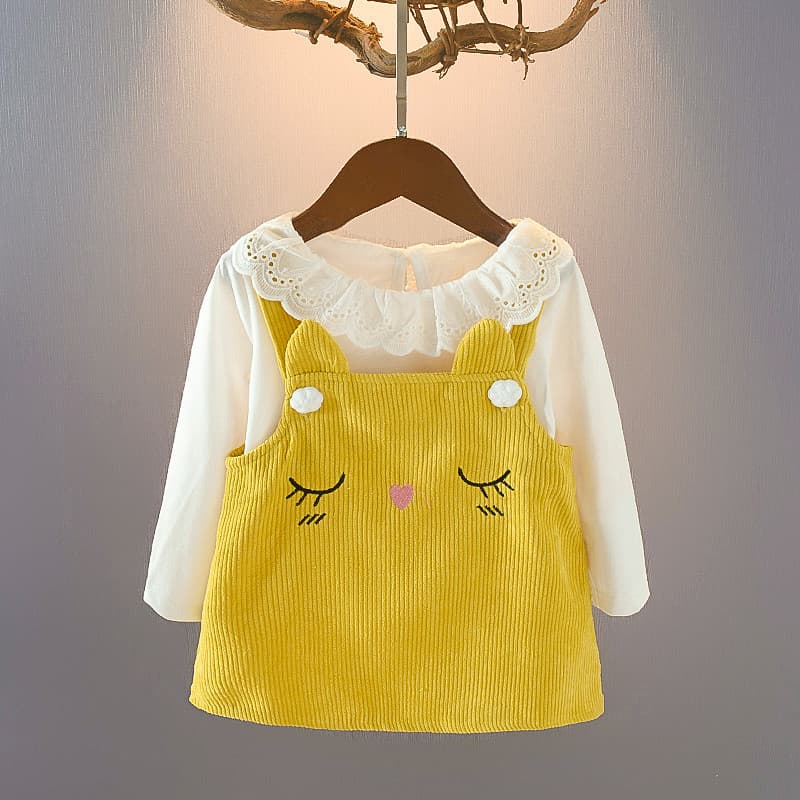 Bebê bebê roupas infantis bebê menina estilo coreano estilo ocidental cinta saia terno meninas roupas de primavera terno