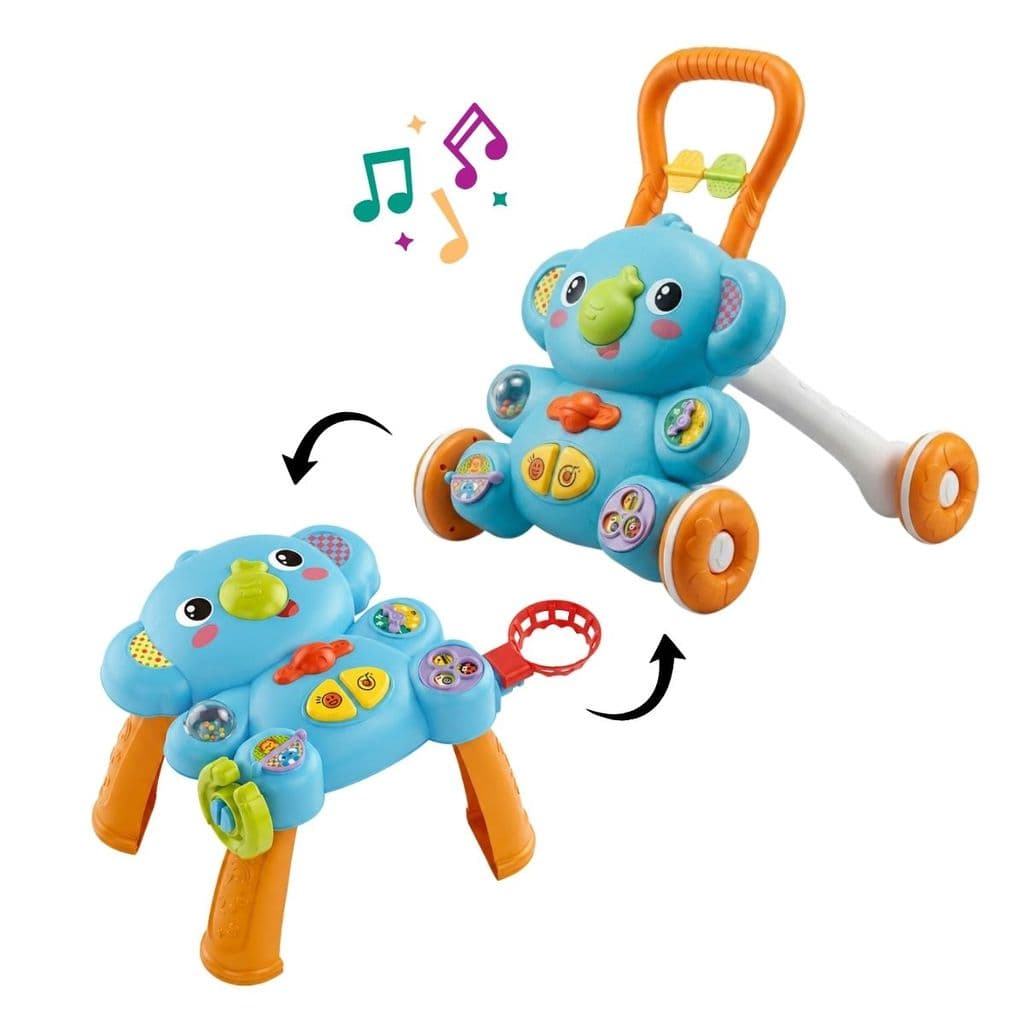 Andador Bebê Empurrar 2 em 1 Mesa de Atividades Musical Brinquedo Interativo Maxi Baby