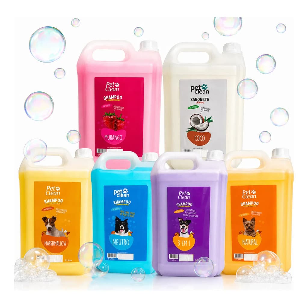 Shampoo Para Cachorros Pet Clean Cão Gato Hipoalergênico 5l