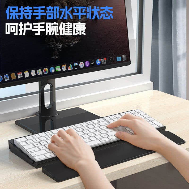 WZZZZTY Multifuncional Mecânico Descanso de teclado Acrílico Armazenamento Teclado Suporte Quadro Almofada de pulso de m
