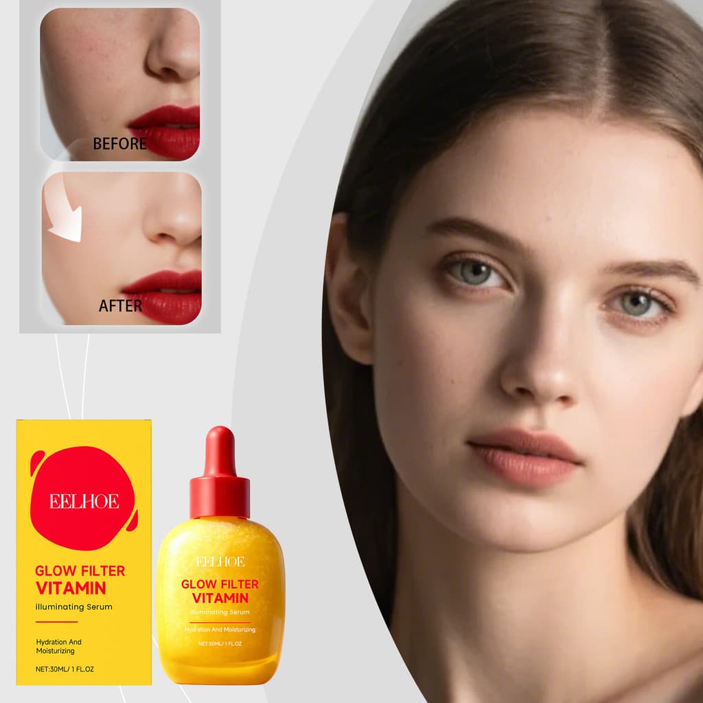Beautyup02 . br_BR Soro De Vitamina C Para Fortalecimento Da Pele , Essência Facial Iluminadora , Hidratação Profunda , 