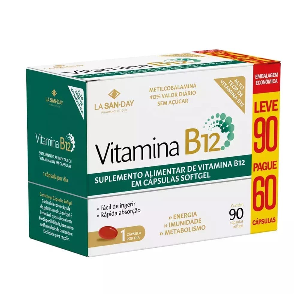 Suplemento Alimentar Vitamina B12 90 Caps - La SanDay