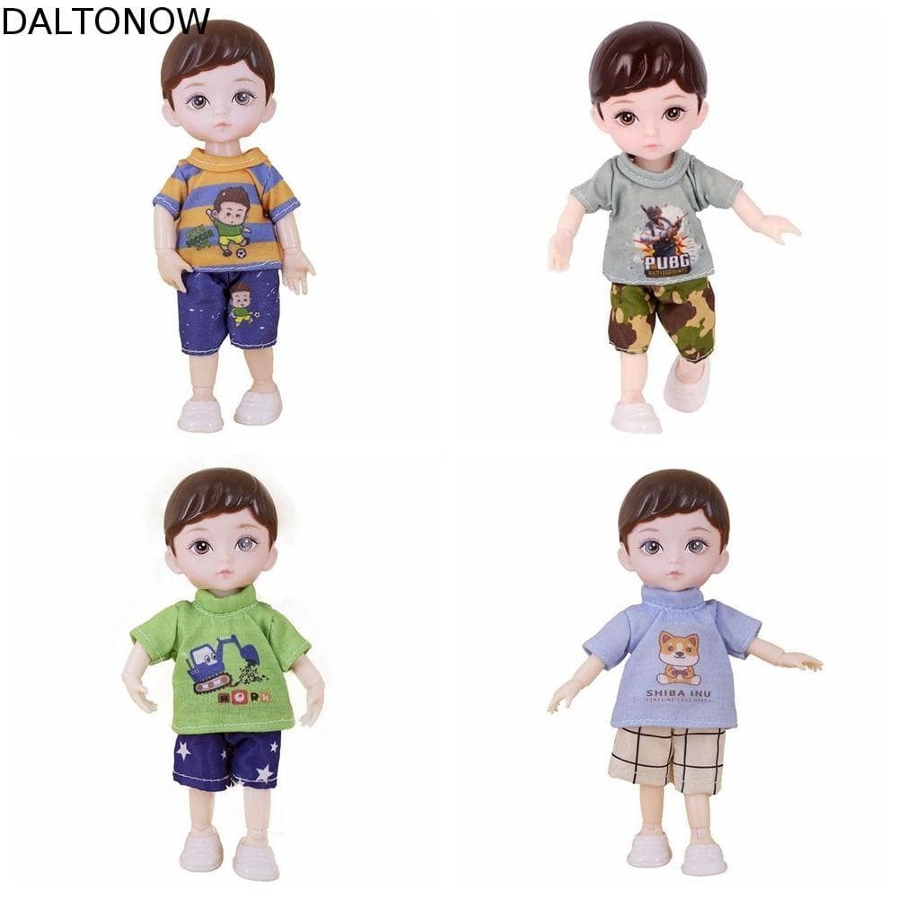DALTONOW Boneca BJD Little Boy De 16 Cm , Articulação Móvel , 13 Bonecas Articuladas , Com Roupas , Olhos Azuis Amarelos