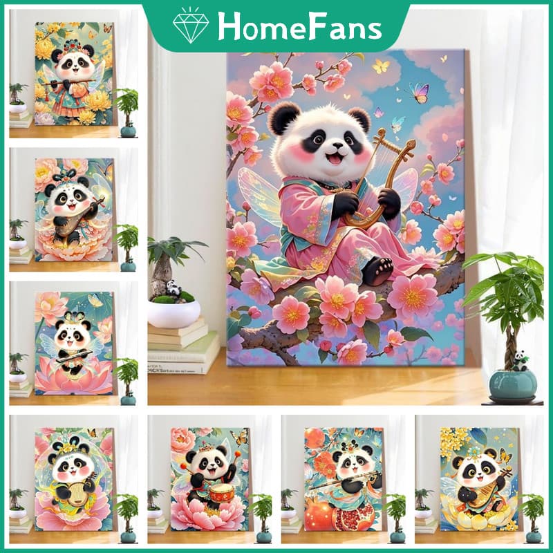Hfpanda Blows Flauta 5D DIY Quadrado Pintura Diamante Redondo Strass Ponto Cruz Decoração De Parede De Casa Kits De Arte