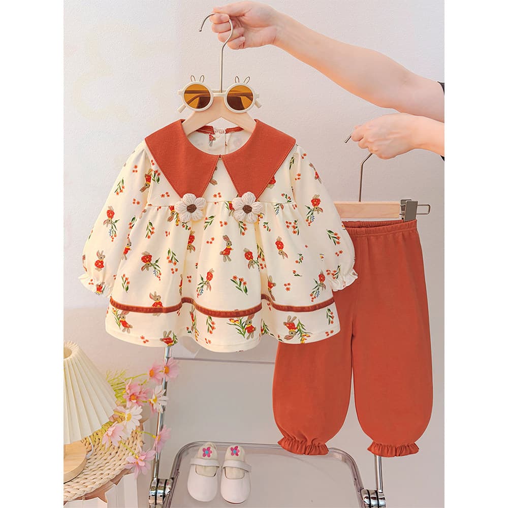 Meninas roupas de outono 2026 novo estilo moda crianças roupas primavera outono bebê dividir um ano de idade bebê menina