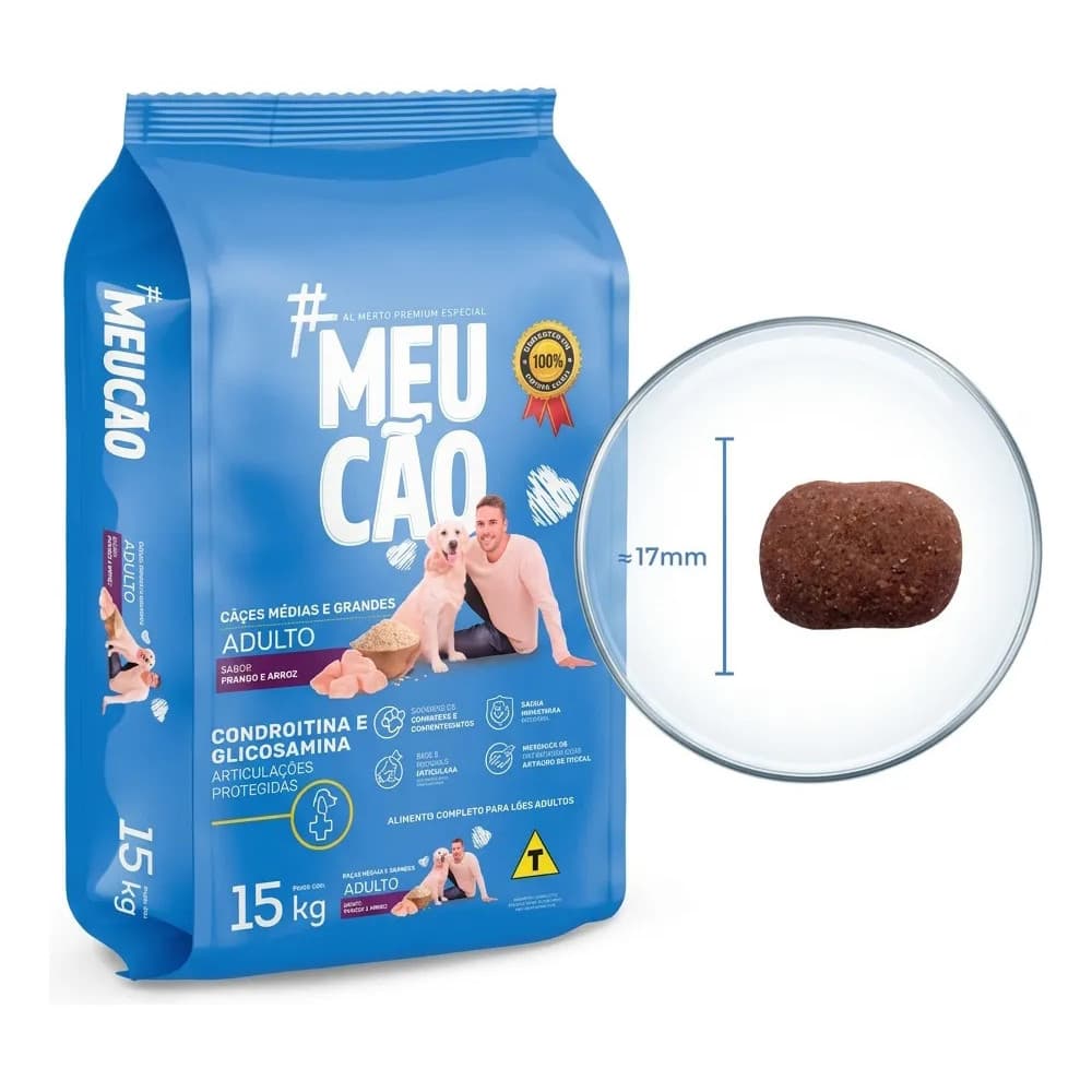 Ração Cachorro Adulto 15kg Meu Cão Raças Médias E Grandes