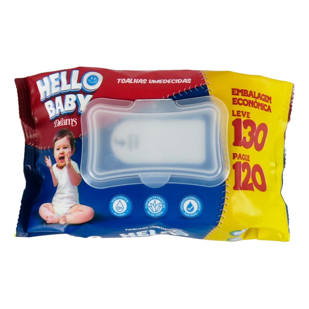 Lenços Umedecidos 130 Unidades - Hello Baby