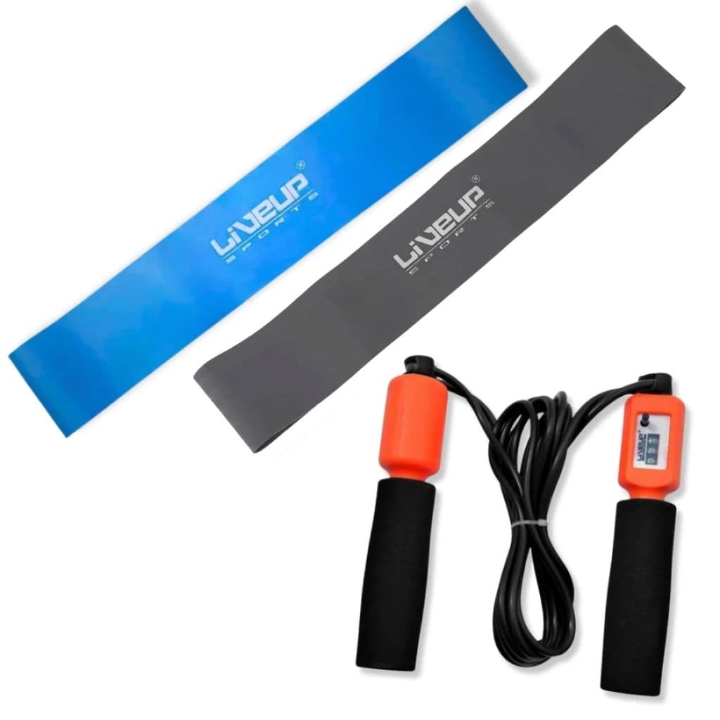 Kit Treino Funcional Mini Bands Forte/ Extra Forte + Corda Contador