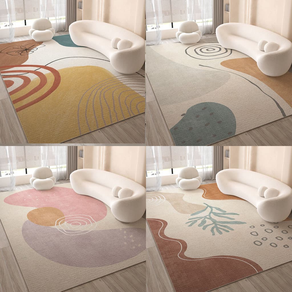 Moderno Curva Tapete & Antiderrapante Para Sala De Estar Quarto Cozinha Durável Tapetes Decoração Casa Novo