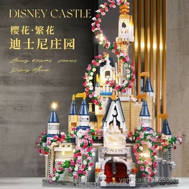 Jardim de Blocos de Montar: Flores Florescentes Compatível com Lego Disney Série Meninas Brinquedo Educativo de Montagem