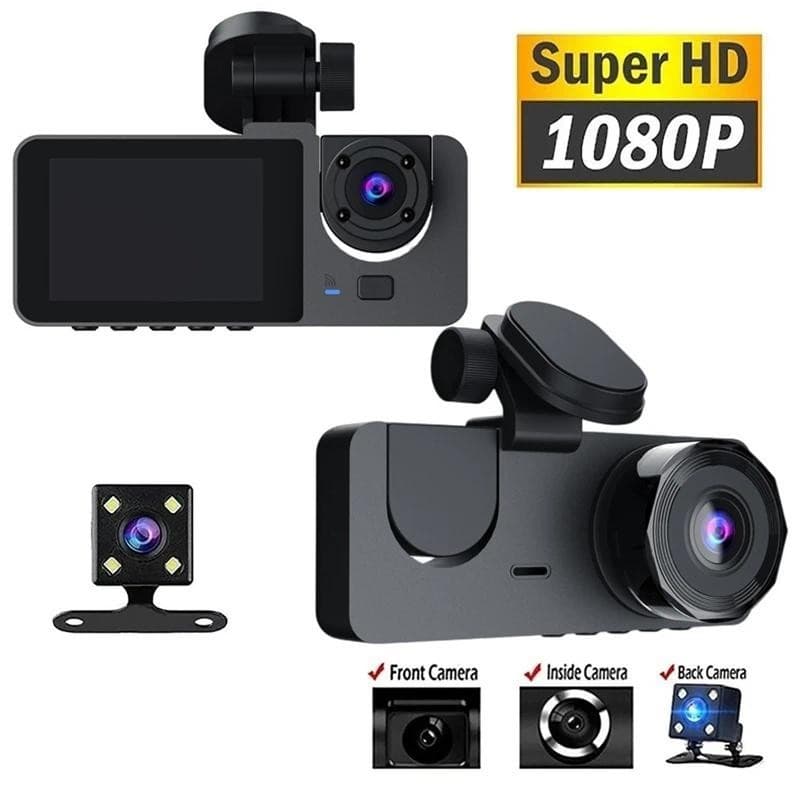 DCGD-pHD 1080P Dash Cam Frontal E Traseira Interna Da Câmera Do Carro 3 Lentes Gravador De Sem Fio Conectado